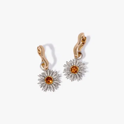 Annoushka Daisy Drop Hoop Earrings In Gold