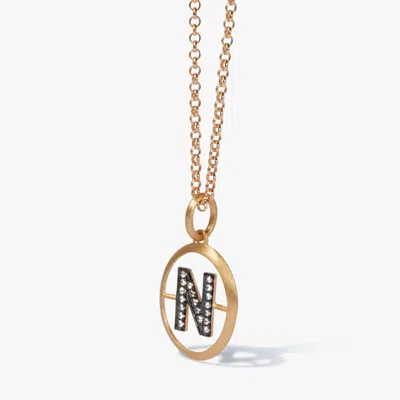 Annoushka Initials 18ct Yellow Gold Diamond N Necklace