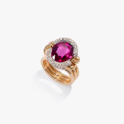 Annoushka Knuckle Dust Rubellite Tourmaline & Diamond Ring