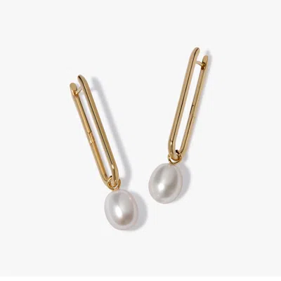 Annoushka Knuckle Pearl Long Earrings In Gold
