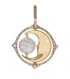Annoushka Mixed Gold And Diamond Mythology Spinning Moon Charm In Gold