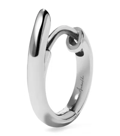 Annoushka White Gold '6' Single Hoop Earring In Metallic