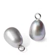 Annoushka White Gold And Baroque Pearl Earring Drops In Silver
