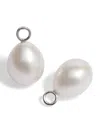 Annoushka White Gold And Baroque Pearl Earring Drops In Silver