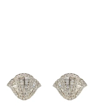 Annoushka White Gold And Diamond Flamenco Stud Earrings In Silver