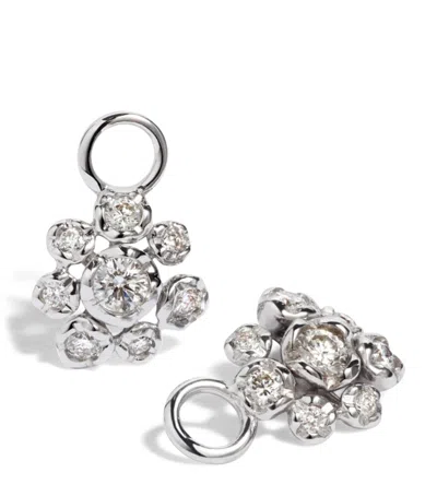 Annoushka White Gold And Diamond Whoopsie Daisy Drop Earring In Silver