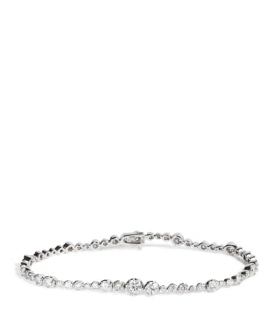 Annoushka White Gold And Diamond Whoopsie Daisy Tennis Bracelet In Silver