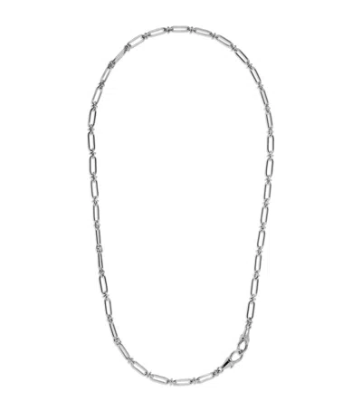 Annoushka White Gold Knuckle Classic Link Chain Necklace In Metallic
