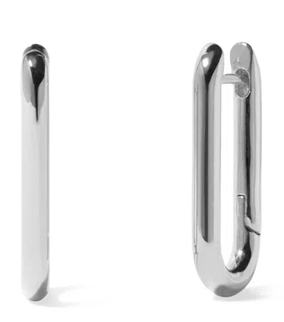 Annoushka White Gold Knuckle Hoop Earrings In Metallic