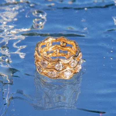 Annoushka Whoopsie Daisy Diamond & 2mm Ring Stack In One Color~~one Color~~one Color~~one Color
