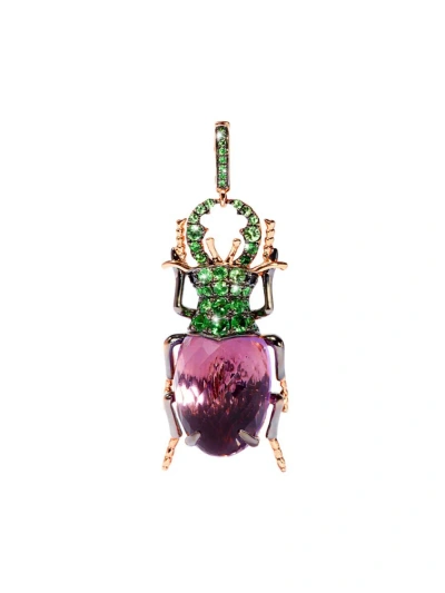 Annoushka Women's Mythology British Beetle 18k Rose Gold & Multi-stone Charm