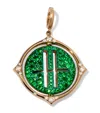 Annoushka X Harrods Yellow Gold, Diamond And Tsavorite My Life In Charms Spinning Charm In Gold