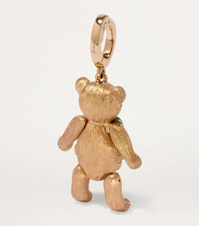 Annoushka X Harrods Yellow Gold, Diamond And Tsavorite My Life In Charms Teddy Bear Locket Charm