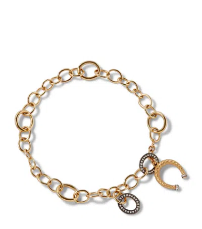 Annoushka X The Vampire's Wife Yellow Gold And Diamond Mythology Charm Bracelet