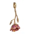 Annoushka X The Vampire's Wife Yellow Gold And Sapphire Wild Rose Charm In Gold