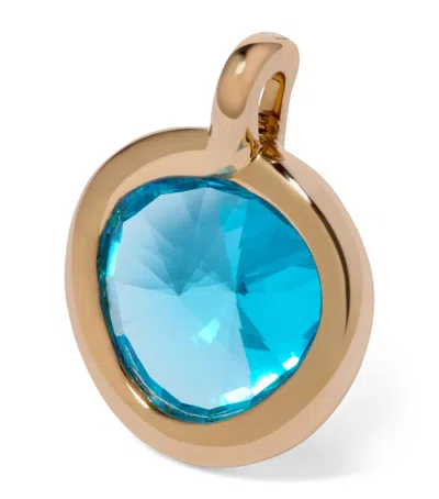 Annoushka Yellow Gold And Blue Topaz Sweetie Pendant Charm