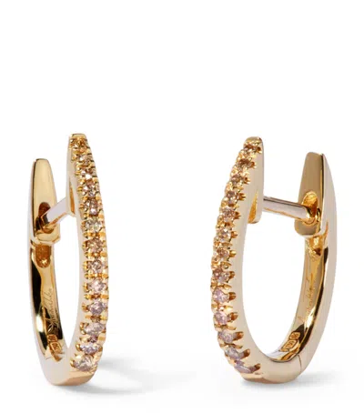 Annoushka Yellow Gold And Diamond Eclipse Hoop Earrings