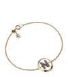 Annoushka Yellow Gold And Diamond Initial N Bracelet In Gold