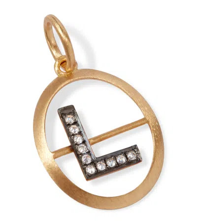 Annoushka Yellow Gold And Diamond L Pendant