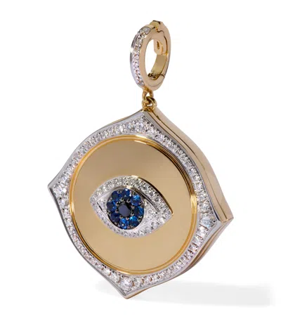 Annoushka Yellow Gold And Diamond Mythology Eye Spy Charm Pendant