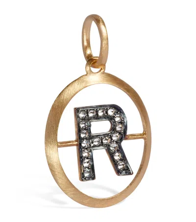 Annoushka Yellow Gold And Diamond R Pendant