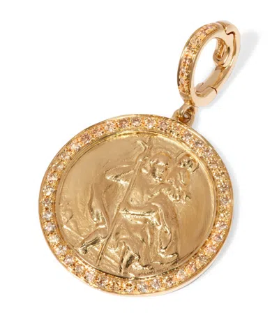 Annoushka Yellow Gold And Diamond St Christopher Charm