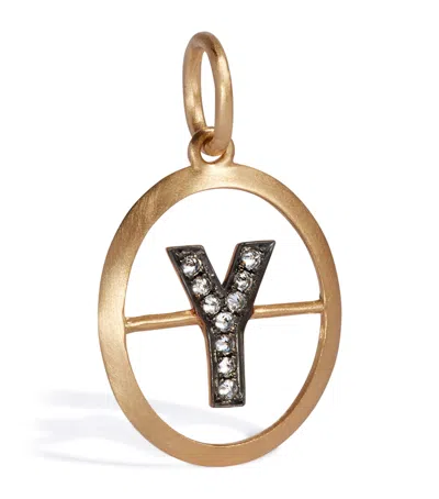 Annoushka Yellow Gold And Diamond Y Pendant
