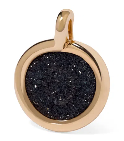 Annoushka Yellow Gold And Drusy Black Onyx Sweetie Pendant Charm