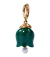 Annoushka Yellow Gold And Malachite Tulip Charm In Gold