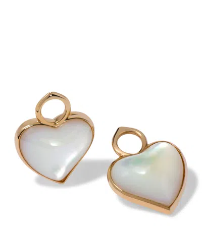 Annoushka Yellow Gold And Mother-of-pearl Baby Heart Earring Drops