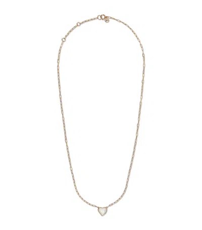 Annoushka Yellow Gold And Mother-of-pearl Baby Heart Necklace