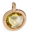 Annoushka Yellow Gold And Olive Quartz Sweetie Pendant Charm In Gold