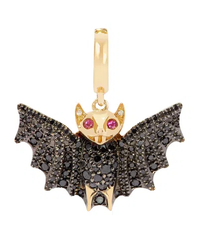 Annoushka Yellow Gold, Diamond And Ruby Mythology Bat Charm