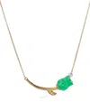 Annoushka Yellow Gold, Diamond, Jade And Pearl Tulips Chain Necklace In Gold