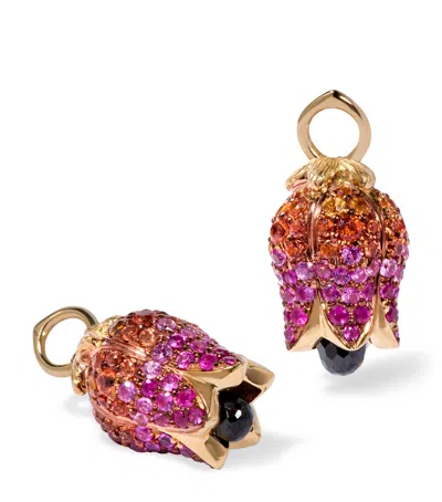 Annoushka Yellow Gold, Sapphire And Spinel Tulips Earring Drops