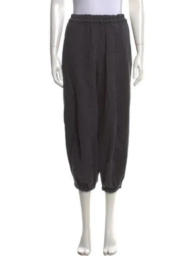 Pre-owned Anntian Hemp Wide Leg Pants In Grey