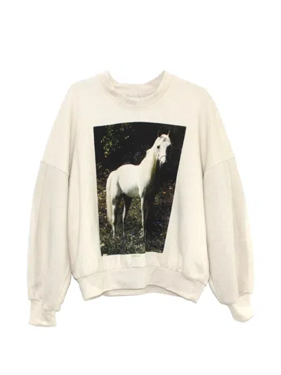 Anntian Horse-print Sweatshirt In Neutral