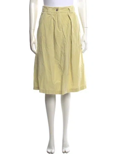 Pre-owned Anntian Midi Length Skirt In Yellow