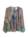 Anntian Printed Silk Blouse In Multi