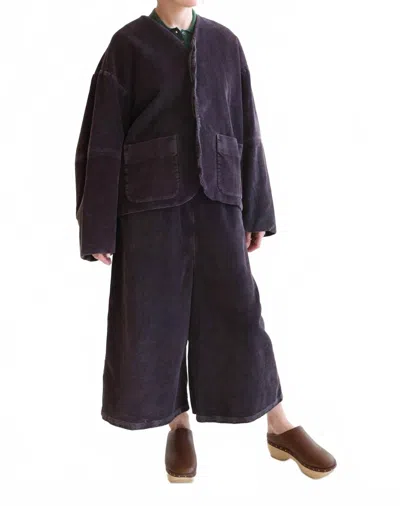 Anntian Pure Jacket In Mineral Dyed Black Carrot In Purple