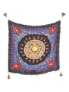 Anntian Star-print Embroidered Scarf In Multi