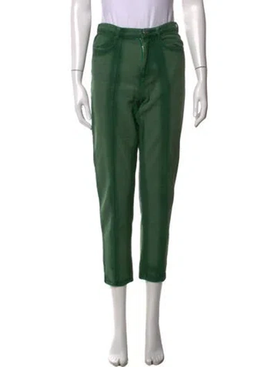 Pre-owned Anntian Straight Leg Pants In Green