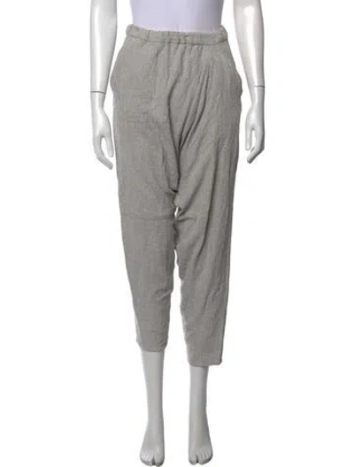 Pre-owned Anntian Striped Wide Leg Pants In Grey