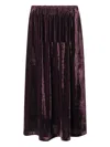 Anntian Velvet Long Skirt In Multi