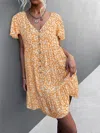 Annva Fashion Sun Kissed Floral Dress In Yellow
