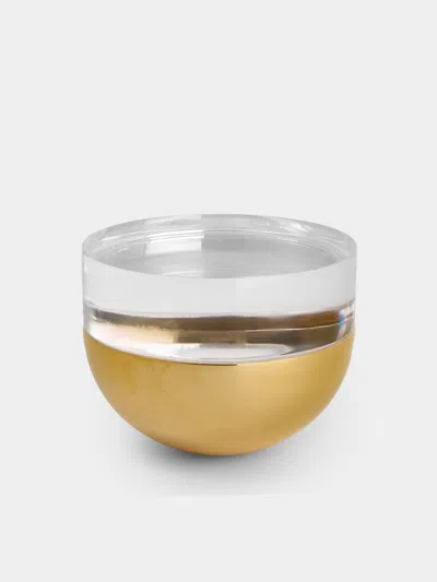 Anobjct Sfera Sun Brass Medium Lidded Bowl In Multi