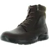 Anodyne No. 90 Mens Double Zipper Leather Combat & Lace-up Boots In Brown