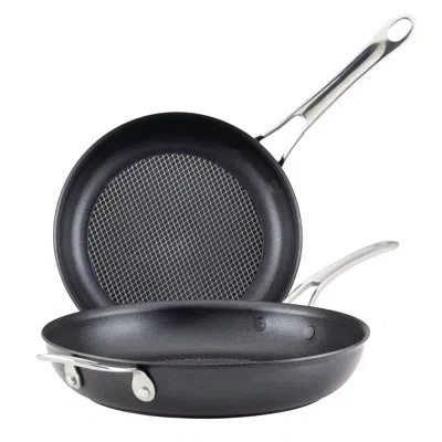 Anolon 10-inch And 12-inch Hybrid Nonstick 1.93 Quarts Frying Pan Set, Black