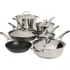 Anolon 11-piece Cookware Set In Silver