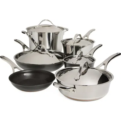 Anolon 11-piece Cookware Set In Silver